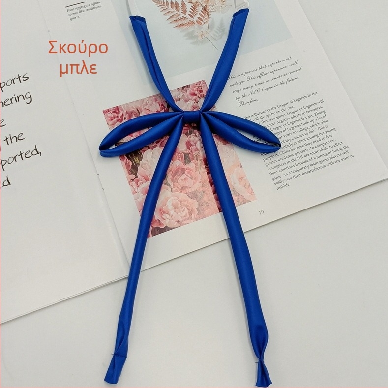 Σε απόθεμα χονδρικής κορδέλα από σχοινί χωρίς δέσιμο, μονόχρωμο φιόγκο, ιαπωνικού στυλ κολεγίου, JK ομοιόμορφο, λεπτό, μακρύ χερούλι, γυναικείο παπιγιόν