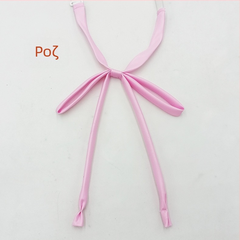 Σε απόθεμα χονδρικής κορδέλα από σχοινί χωρίς δέσιμο, μονόχρωμο φιόγκο, ιαπωνικού στυλ κολεγίου, JK ομοιόμορφο, λεπτό, μακρύ χερούλι, γυναικείο παπιγιόν