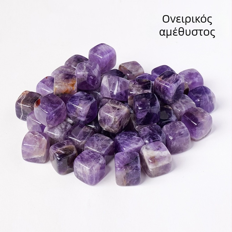 Φυσικό κρύσταλλο, αυθεντική πέτρα, τετράγωνη, τετράγωνη, πολύχρωμη, ημιπολύτιμη πέτρα, κρυστάλλινη, απομαγνητισμένη πέτρα, διακοσμητικά στολίδια για ενυδρείο ψαριών