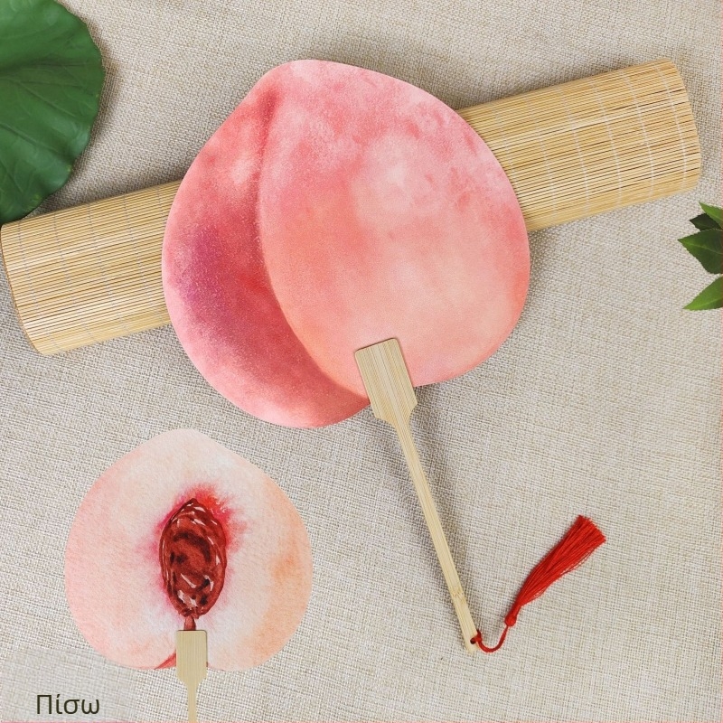 Βεντάλια καρπουζιού με φρούτα, βεντάλια ομάδας, δροσερά στηρίγματα, Little Red Book Explosions, χειροποίητη βεντάλια, καλοκαιρινή, χαριτωμένη, χειροποίητη βεντάλια δώρου