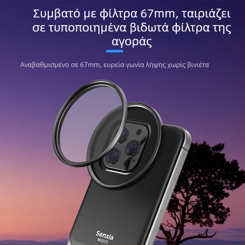 Φίλτρο κινητού τηλεφώνου Magsafe μαγνητικός προσαρμογέας βάσης κατάλληλος για Apple Iphone16 φακό κινητού τηλεφώνου μείωσης φωτός Nd μαύρο