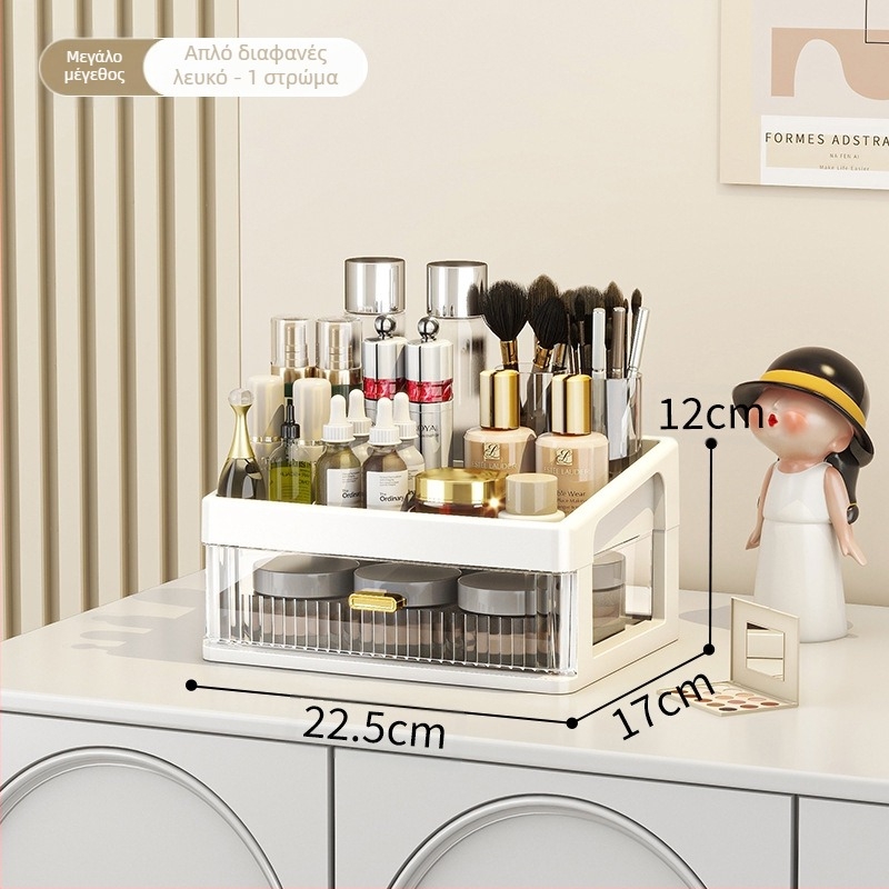 Επιτραπέζιο κουτί αποθήκευσης καλλυντικών ράφι αποθήκευσης διαφανές συρτάρι γραφείο γραφείο χαρτικά κουτί οργάνωσης