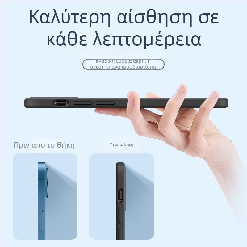 Κατάλληλο για Apple 17Promax Liquid θήκη τηλεφώνου Iphone14Pro Straight Edge Silicone 13 Ultra-Thin All-Inclusive θήκη Xr