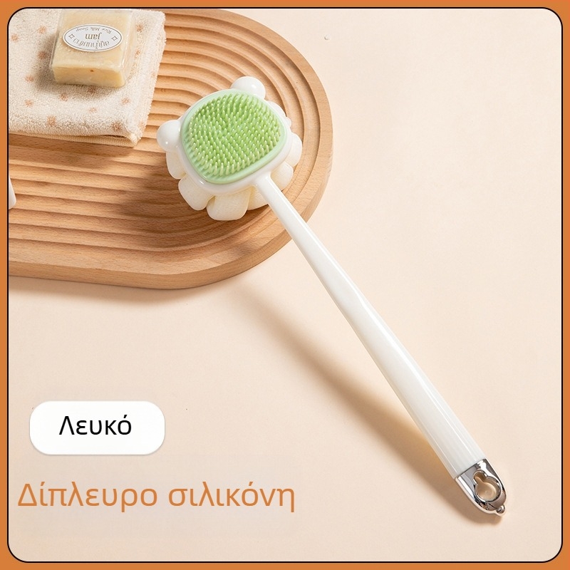 Μακριά λαβή βούρτσα τριψίματος διπλής όψης μαλακή σιλικόνης βούρτσα μπάνιου σώματος βούρτσα μπάνιου καθαρισμού πλάτης τρίψιμο βούρτσα τεχνητού χονδρικής