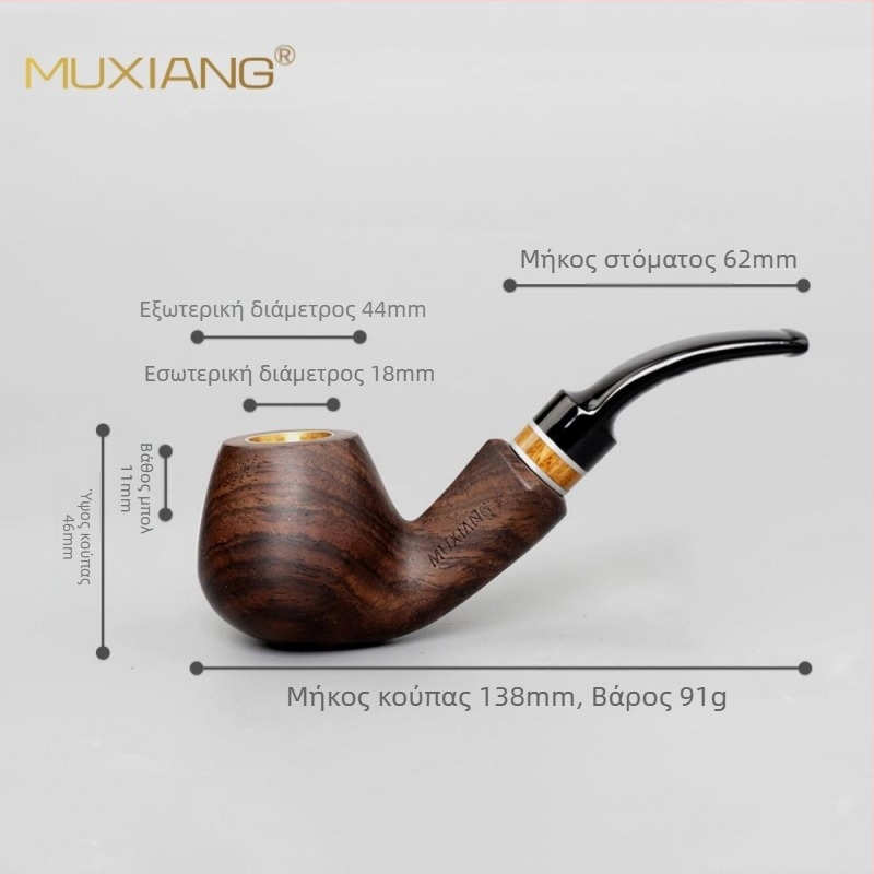 Πίπα Woody Rosewood Τριπλής Χρήσης Ξηρή Πίπα Αξεσουάρ Καπνίσματος Χονδρική Τσάντα Καπνού 9mm Φιλτραρισμένη Πίπα Μασίφ Ξύλο Σανταλόξυλο