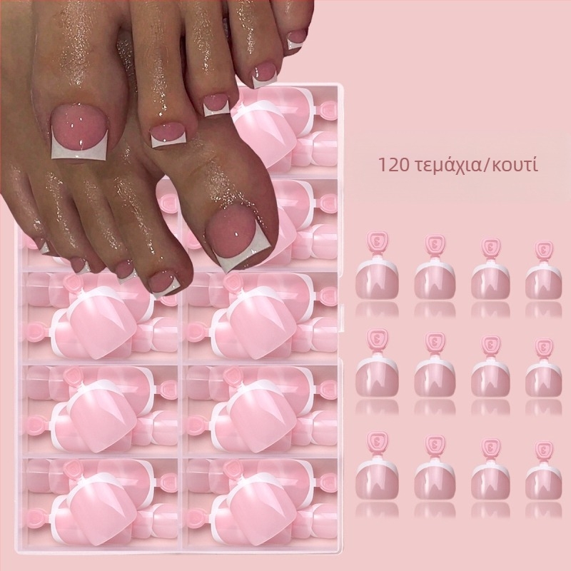 Μανικιούρ με ψεύτικα νύχια σε γαλλικό στιλ Wearing Armor 120 σε κουτί, αφαιρούμενο χρώμα, με ψεύτικα νύχια, γαλλικό στιλ Wearing Armor