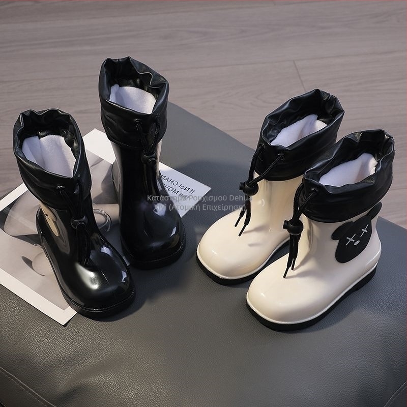 Παιδικές μπότες νερού για αγόρια και κορίτσια, παιδικά παπούτσια νερού με κινούμενα σχέδια, χαριτωμένες παιδικές μπότες νερού, αντιολισθητικά ζεστά αδιάβροχα παπούτσια φοιτητών