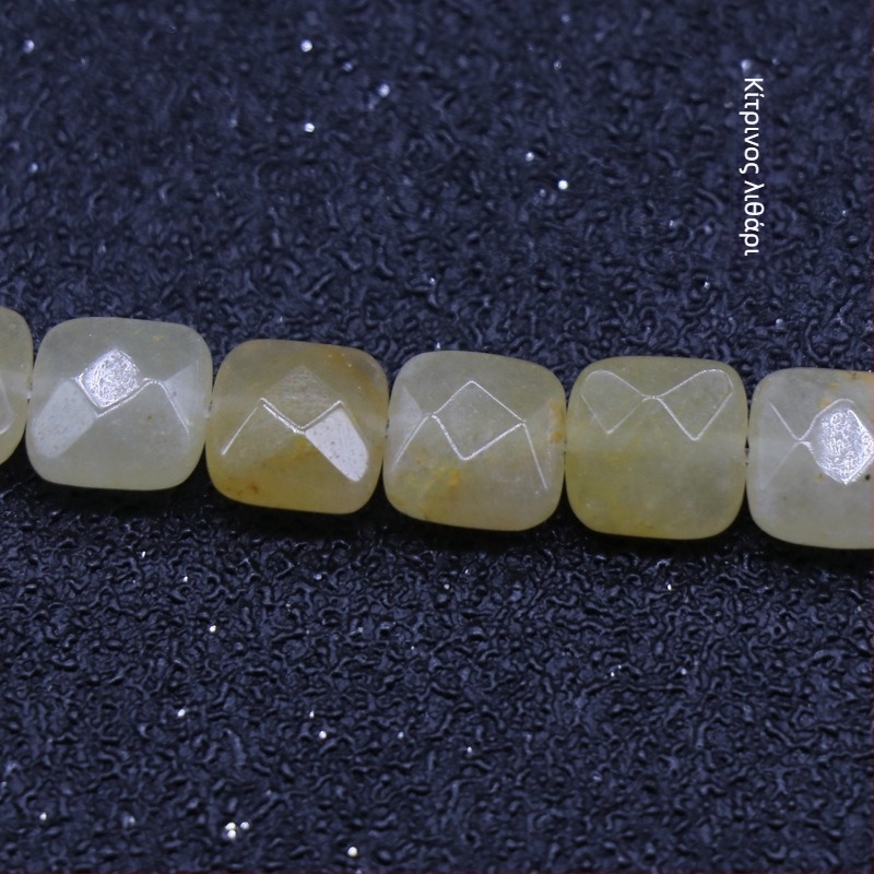 Κρύσταλλο Αχάτης Ημιπολύτιμος Λίθος 8 χιλιοστών Τετράγωνες Πολύπλευρες Χάντρες DIY Βραχιόλι Κολιέ Κοσμήματα Αξεσουάρ Υλικά Χονδρική