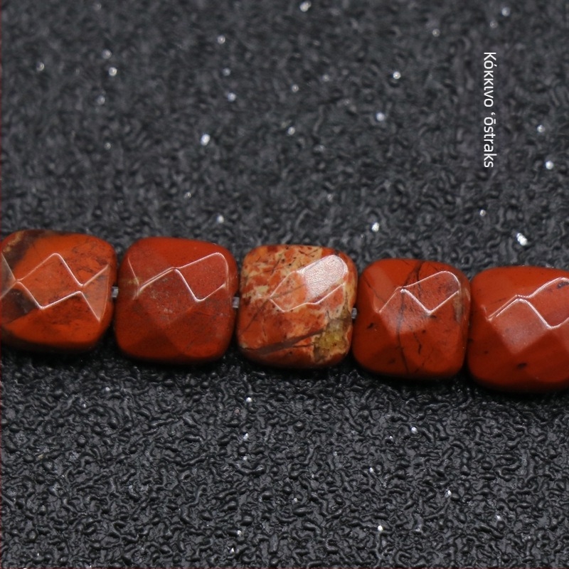 Κρύσταλλο Αχάτης Ημιπολύτιμος Λίθος 8 χιλιοστών Τετράγωνες Πολύπλευρες Χάντρες DIY Βραχιόλι Κολιέ Κοσμήματα Αξεσουάρ Υλικά Χονδρική