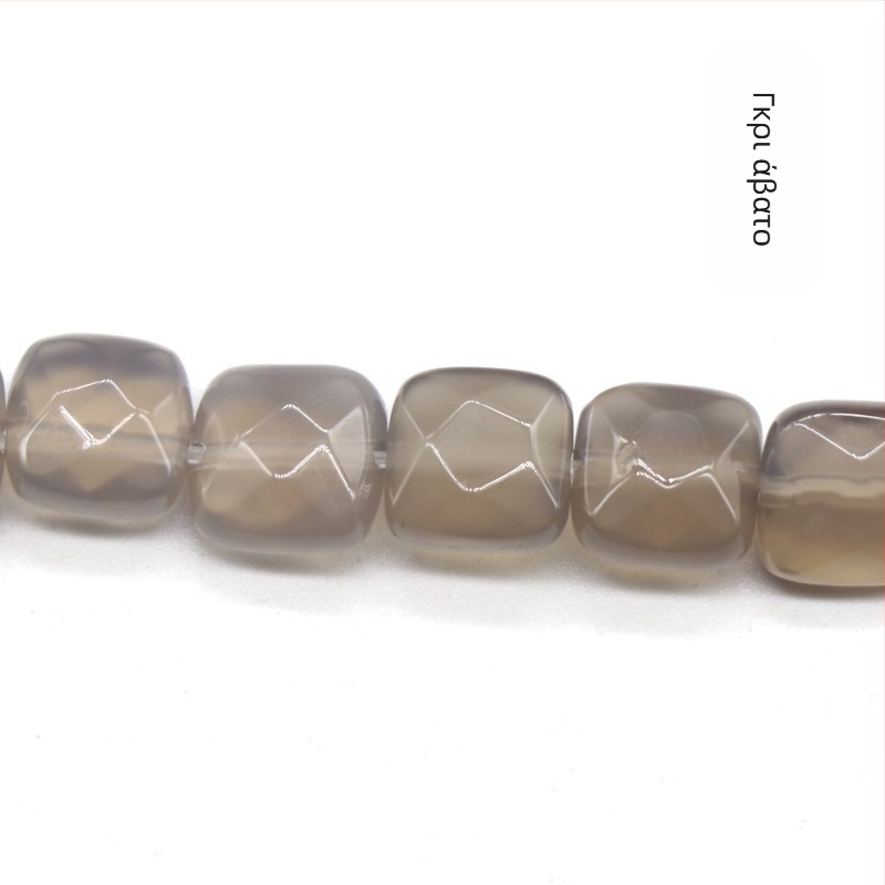 Κρύσταλλο Αχάτης Ημιπολύτιμος Λίθος 8 χιλιοστών Τετράγωνες Πολύπλευρες Χάντρες DIY Βραχιόλι Κολιέ Κοσμήματα Αξεσουάρ Υλικά Χονδρική