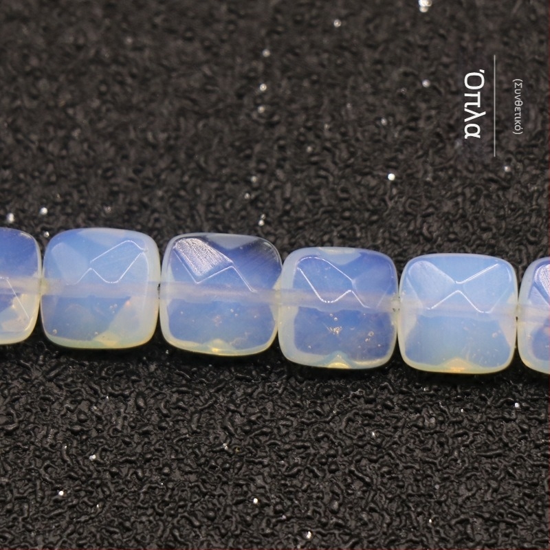 Κρύσταλλο Αχάτης Ημιπολύτιμος Λίθος 8 χιλιοστών Τετράγωνες Πολύπλευρες Χάντρες DIY Βραχιόλι Κολιέ Κοσμήματα Αξεσουάρ Υλικά Χονδρική