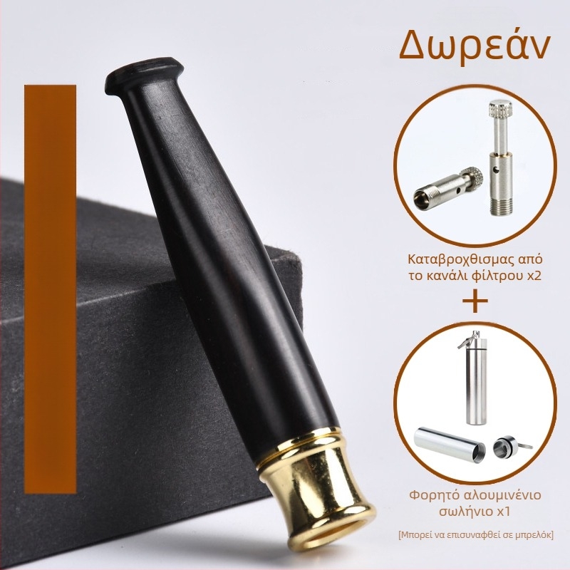 Φίλτρο τσιγάρων Jinsinan από μασίφ ξύλο, χονδρό, μεσαίο και λεπτό, τριών χρήσεων, πλενόμενο