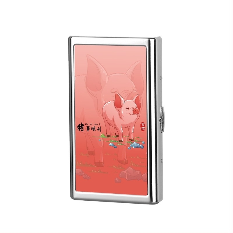 Θήκη Τσιγάρου για Άνδρες, Φορητή Μεταλλική Θήκη Τσιγάρου, Ανθεκτική στην Υγρασία, Λεπτή, Ανθεκτική στη Συμπίεση, Χονδροειδής, Προστατευτική Θήκη Τσιγάρου, Θήκη Τσιγάρου 14 Τεμαχίων