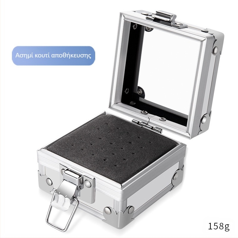 Διασυνοριακός καθαρισμός κεφαλής στίλβωσης Κουτί αποθήκευσης 30 οπών Τετράγωνη κεφαλή λείανσης καρφιών 100 οπών Διαφανής βάση προβολής ανθεκτική στη σκόνη σε απόθεμα