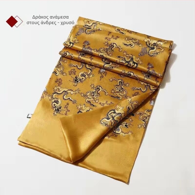 100% Mulberry Silk Ανδρικό Κασκόλ Διπλής στρώσης Μεταξωτό Κασκόλ Καρό Ανδρικό Αγγλικού Τύπου, Μεσήλικες και Ηλικιωμένοι, Λεπτό Φθινόπωρο και Χειμώνας
