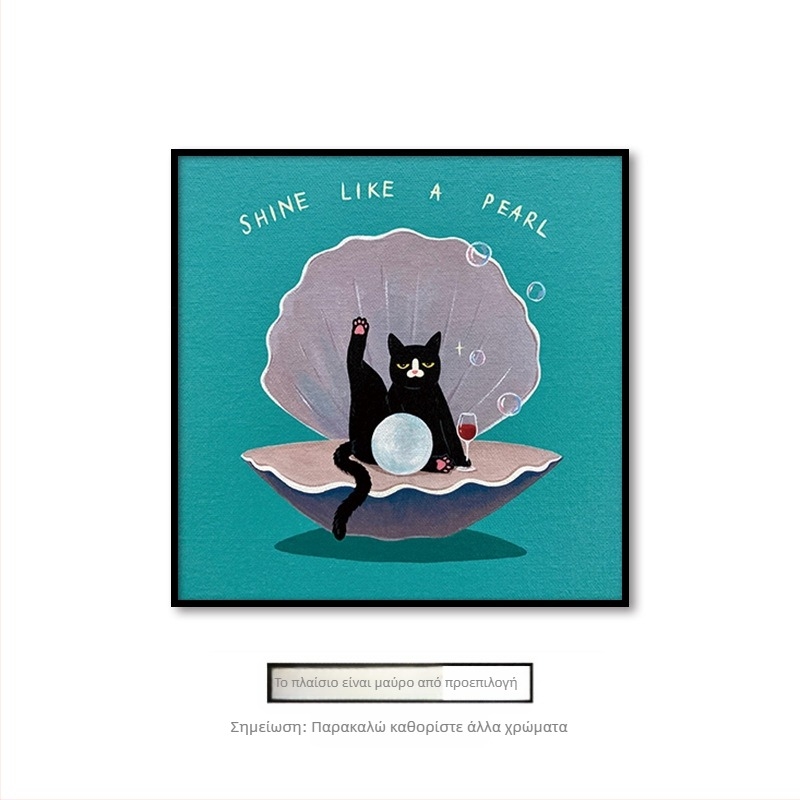 κρεμαστή τοιχογραφία σαλονιού με κινούμενα σχέδια, χαριτωμένα κινούμενα σχέδια, αστεία ins, ζώο, γάτα, παιδικό δωμάτιο, υπνοδωμάτιο, διακοσμητική τοιχογραφία