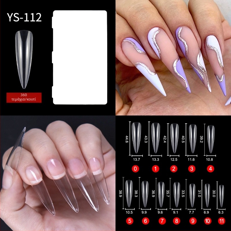 Νέο κομμάτι νυχιών γαλλικής χρήσης, αυτοκόλλητα μισών άκρων, αυτοκόλλητα ψεύτικου νυχιού, μπάλωμα νυχιών παρατεταμένης χρήσης