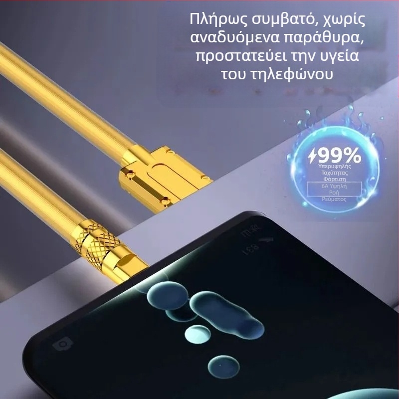 Καλώδιο δεδομένων 3-σε-1 με Lightning, Micro USB και Type-C – PVC καλώδιο γρήγορης φόρτισης, με ένα βύσμα