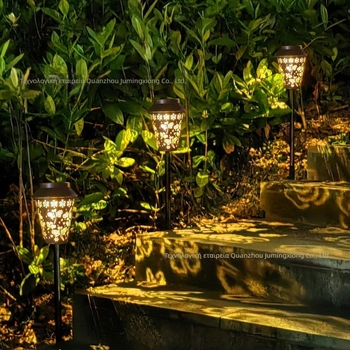 Ηλιακή μεταλλική λαμπτήρα γκαζόν εξωτερικού χώρου με πεταλούδα κοπής — LED, 0.5W, 1.2V, 6-12 ώρες, μοντέλο D333