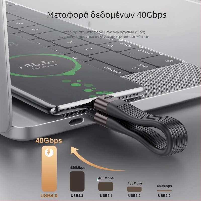 Καλώδιο USB-C PD 240W, 40Gbps μεταφορά δεδομένων, 8K βίντεο υποστήριξη