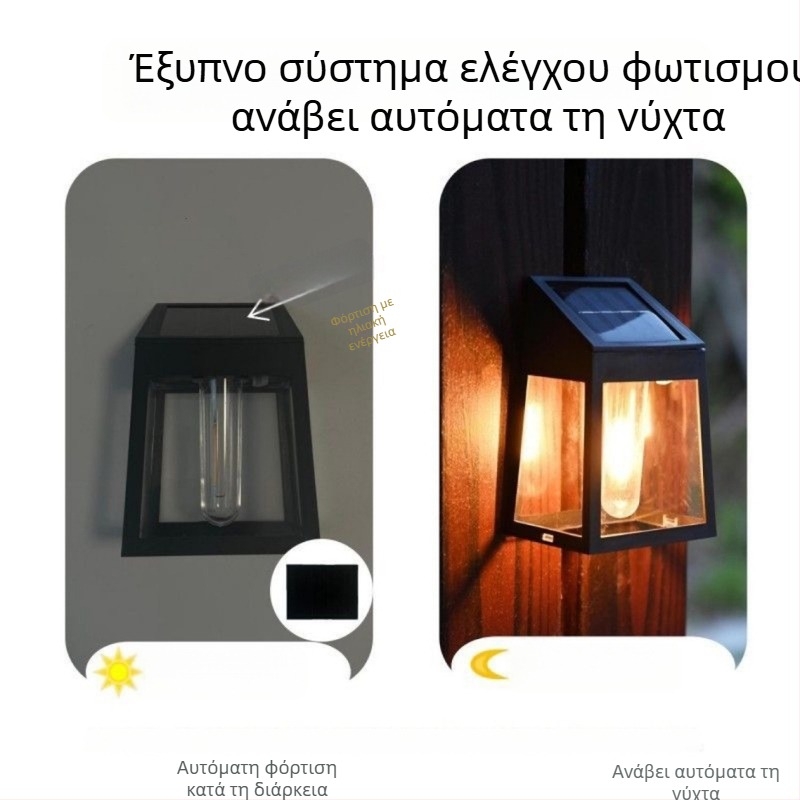 Wl11851 LED λαμπτήρας εξωτερικού τοίχου, αδιάβροχος, με χειροκίνητο διακόπτη, διάρκεια 6–12 ωρών