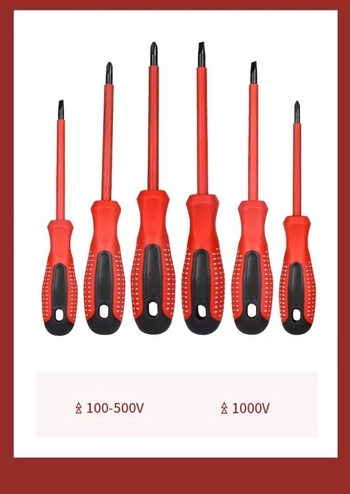 7-τεμάχιο μονωμένο σετ κατσαβιδιών με μετρητή τάσης, μαγνητικές άκρες, χρωμιοβάνιο ατσάλι Cr-V