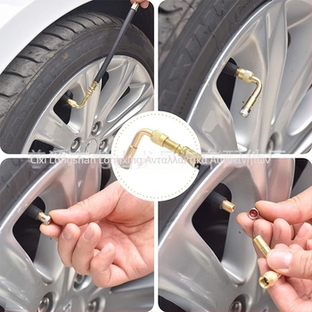 Σετ επεκτατήρα βαλβίνας για ελαστικά tubeless — χαλκός βαλβίνας, βιδωτή εγκατάσταση, κοινός πυρήνας, κατάλληλο για αυτοκίνητα, φορτηγά και ποδήλατα