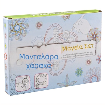 Γεωμετρικό σετ προτύπων με καλειδοσκόπιο, πλαστικό, 35 γρ., προσαρμόσιμο