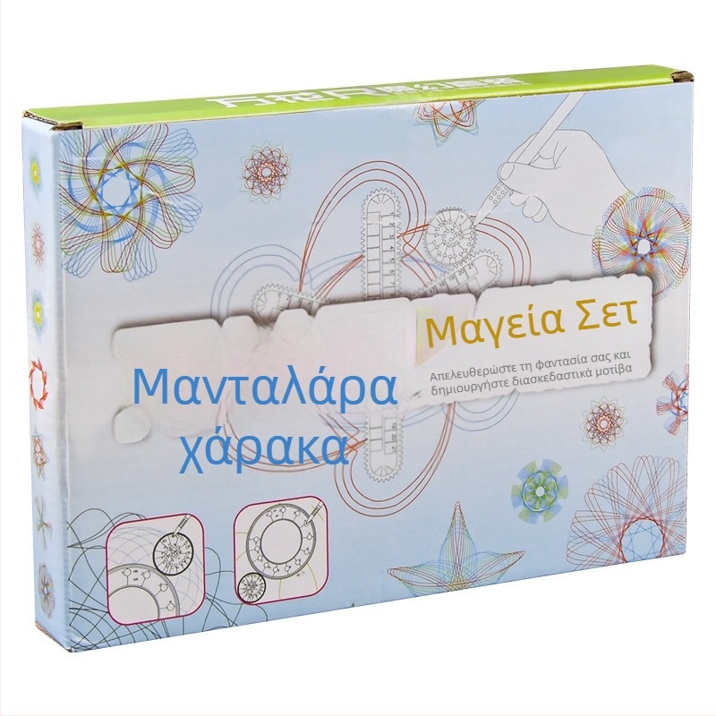 Γεωμετρικό σετ προτύπων με καλειδοσκόπιο, πλαστικό, 35 γρ., προσαρμόσιμο