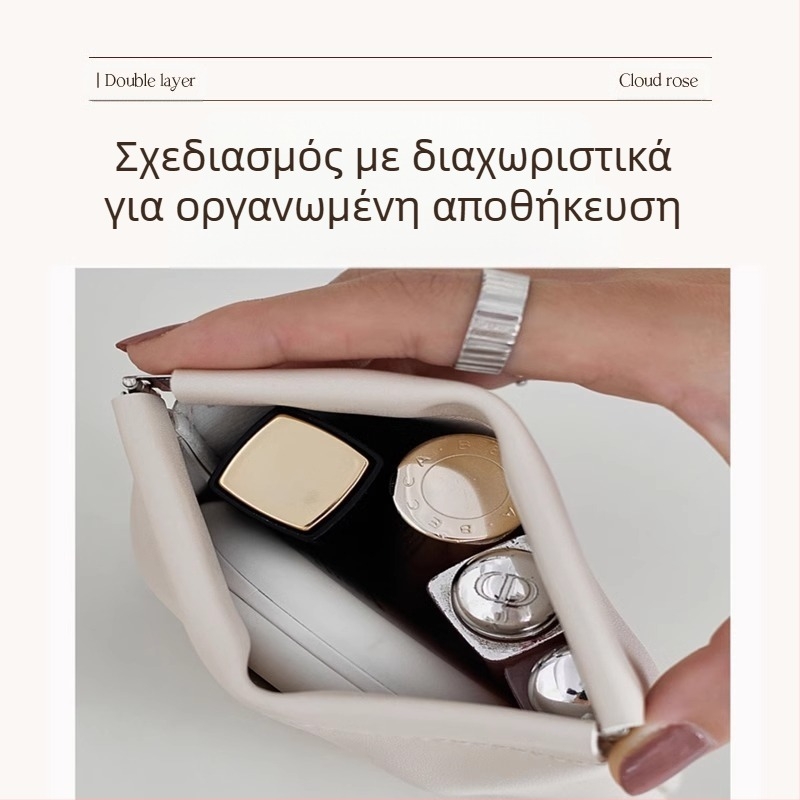 Τσαντάκι αποθήκευσης καλωδίων με αυτόματο κλείσιμο, PU εξωτερικό και επένδυση από φλάνελ, αδιάβροχος οργανωτής καλωδίων για ενσύρματα ακουστικά και φορτιστή