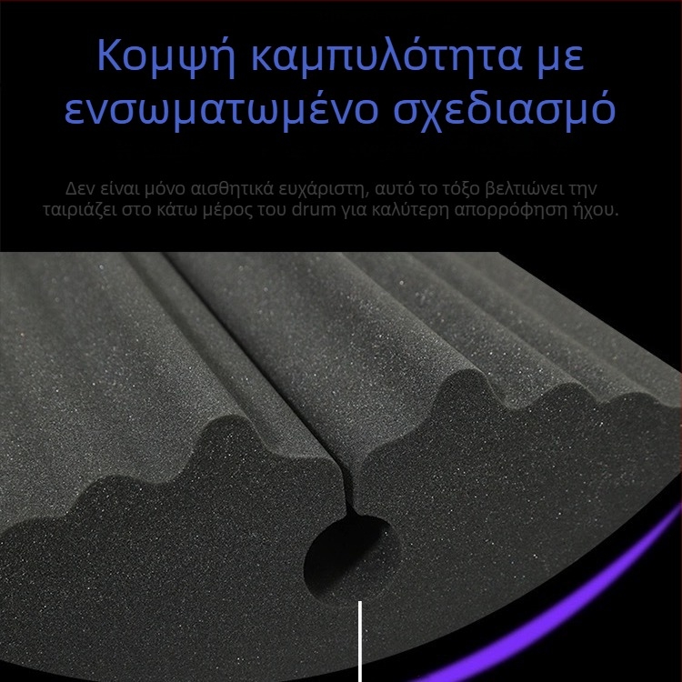 Μαξιλάρι σετ ντράμς με σιγαστήρα από αφρό – ηχοαπορροφητικό μαξιλάρι για δάπεδο ντράμς