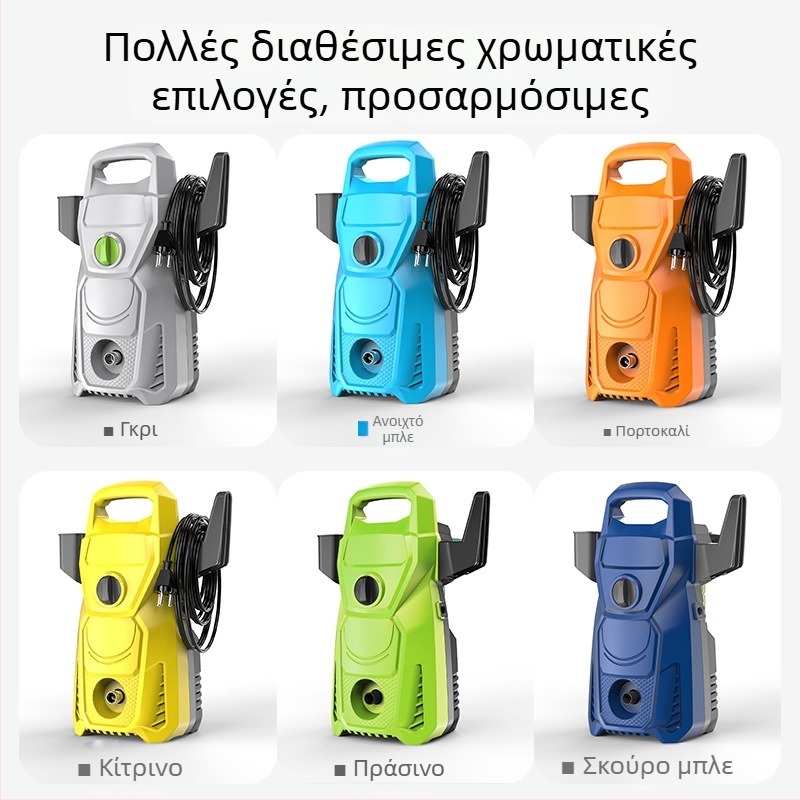 Οικιακό πλυντήριο αυτοκινήτων υψηλής πίεσης — 3000W, 220V, 100 Bar, 6 L/min, σωλήνας 7–20 m