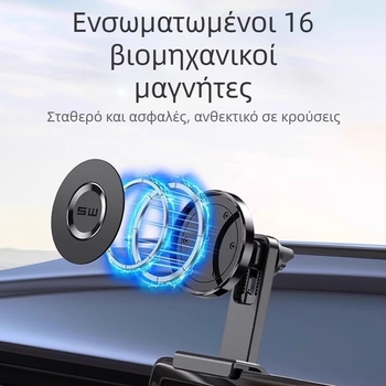 Tesla Model Y μαγνητική βάση τηλεφώνου αυτοκινήτου με αιωρούμενη οθόνη, snap-on τοποθέτηση, 10W ασύρματη φόρτιση