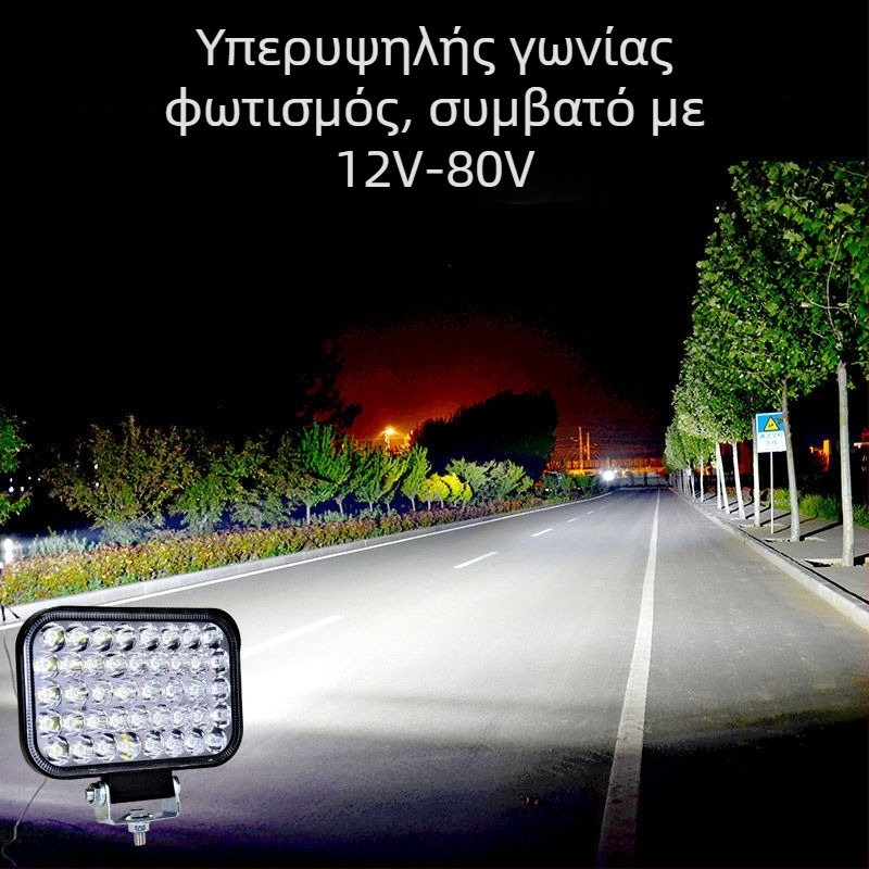 LED προβολέας οχήματος - 3W LED με σώμα από χυτό αλουμίνιο, PC κάλυμμα, αδιάβροχος, κατάλληλος για αυτοκίνητα, φορτηγά, ηλεκτρικά οχήματα και τρίκυκλα