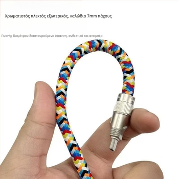 Soson 2-σε-1 λουρί καλώδιο δεδομένων USB-C και Lightning, πλεγμένο, PD60W γρήγορη φόρτιση, μεταλλική αγκράφα από κράμα ψευδάργύρου