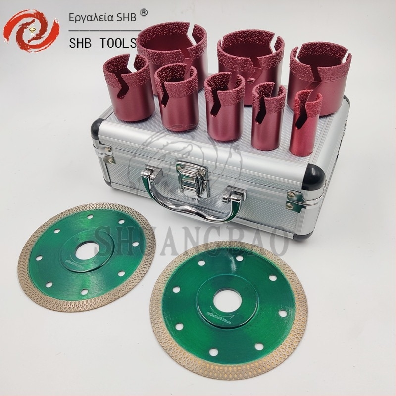 Σετ διαμαντικών κοπτών για τρύπες με M14, για πλακάκια και μάρμαρα, συγκόλληση υπό κενό, κράμα μετάλλων