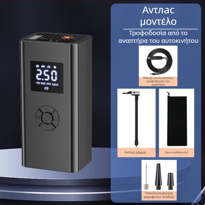 Αντλία αέρα αυτοκινήτου με LED φωτισμό, 12V, 120W, 50 L/min, ψηφιακή οθόνη