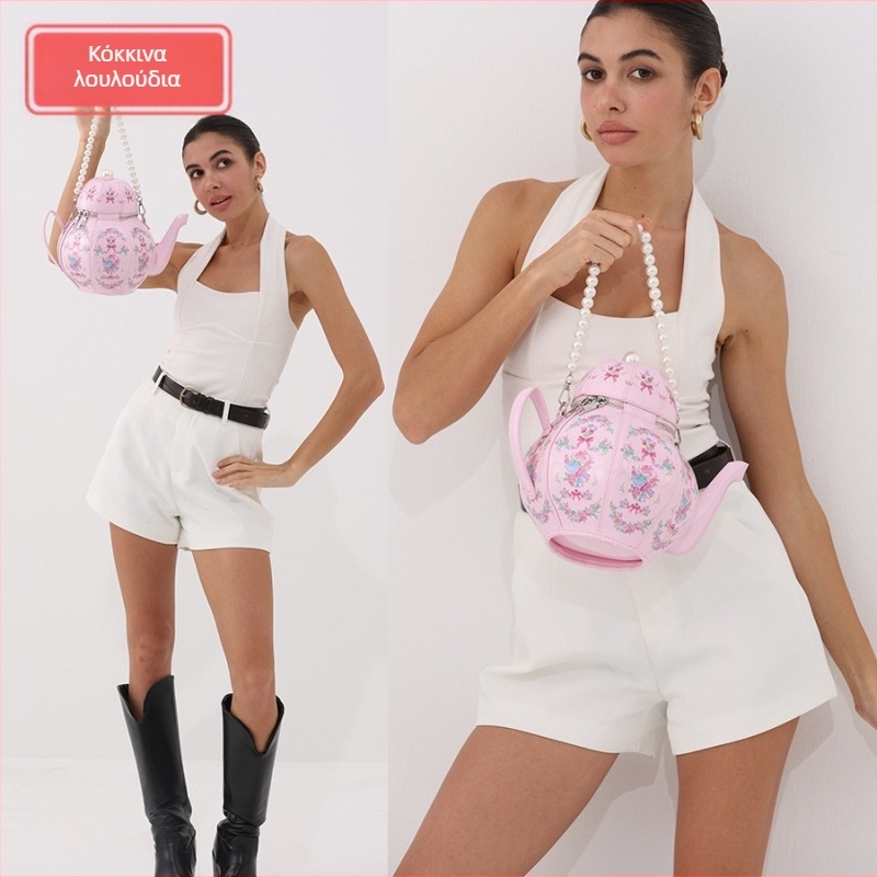 Bucket bag από PU, φερμουάρ για κλείσιμο, επένδυση πολυεστέρα, εσωτερική θήκη για κινητό