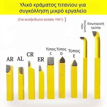 Σετ εργαλείων τόρνου για οργανοτόρνο - συγκολλητικό εργαλείο γυρίσματος, μάρκα YDL