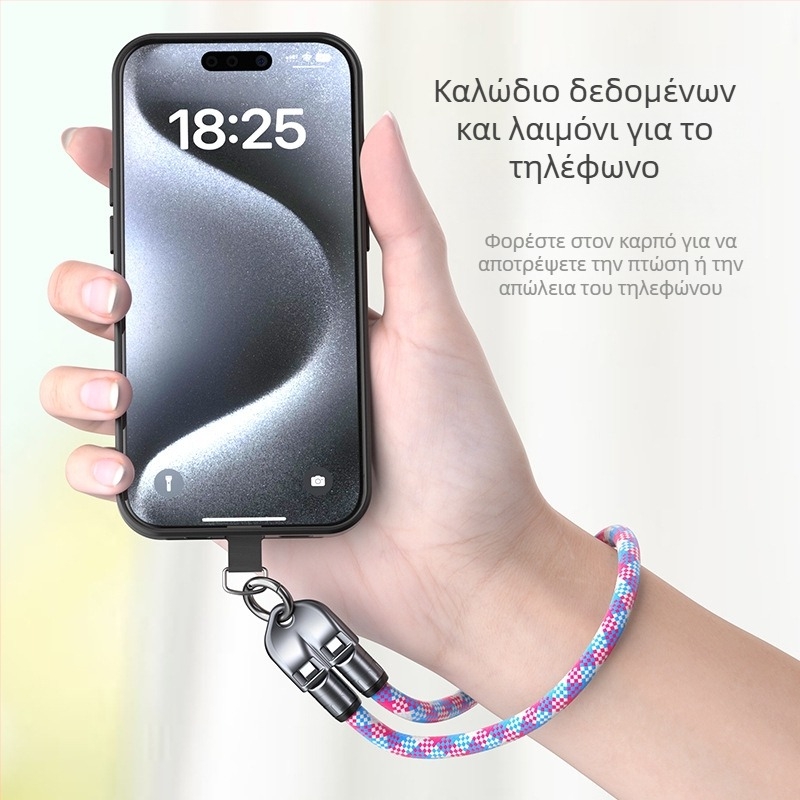 Nothing USB-C 2-σε-1 καλώδιο δεδομένων με λουράκι, PD γρήγορη φόρτιση, σώμα από κράμα, μέγιστη ισχύ εξόδου 48V 5A