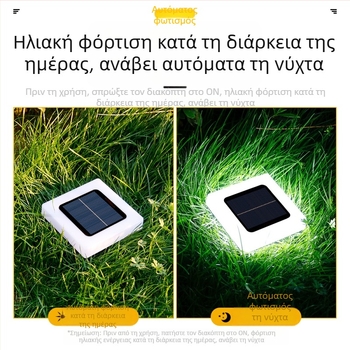 Ηλιακός αδιάβροχος υπόγειος φωτισμός κήπου LED για εξωτερικούς χώρους
