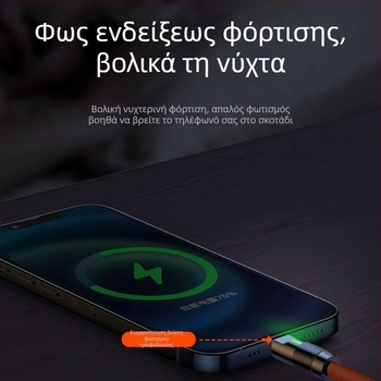 Xinyan Καλώδιο Apple PD Φόρτισης για iPhone 14 – Πολλαπλές θύρες: Lightning, USB-C, Micro USB, Mini USB; Πλεγμένο, 120W Γρήγορη Φόρτιση