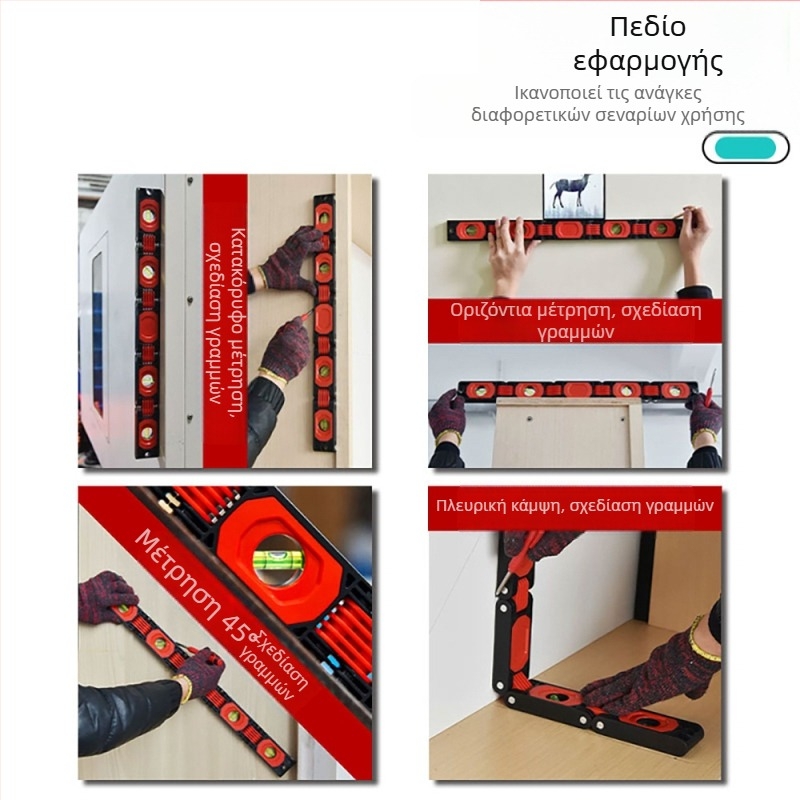 Υψηλής ακρίβειας πτυσσόμενος επίπεδος μετρητής για ξυλουργική, μαγνητικός μετρητής γωνιών, πολυλειτουργικό εργαλεία μέτρησης