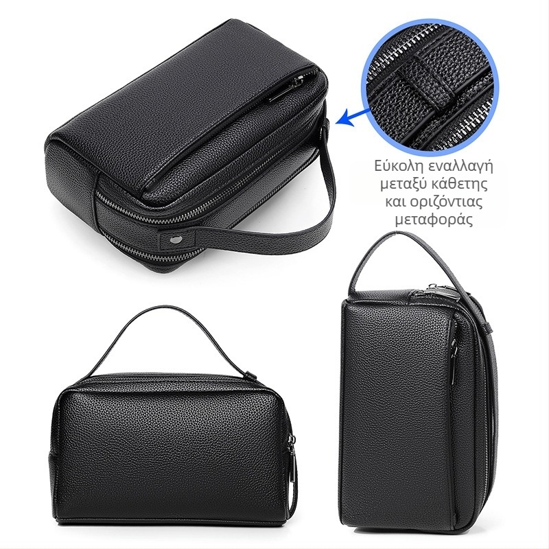 Ανδρικό clutch – PU υλικό, αδιάβροχο, υπερ-ελαφρύ, ανθεκτικό στη φθορά, μονόχρωμο σχέδιο για καθημερινή χρήση (PU; αδιάβροχο; υπερ-ελαφρύ; ανθεκτικό στη φθορά; μονόχρωμο)