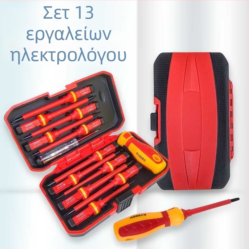 Απομονωμένο σετ κατσαβιδιών 13 τεμαχίων – χρωμιοβανadiούχος χάλυβας, Pengye Hardware, Μοντέλο 6136