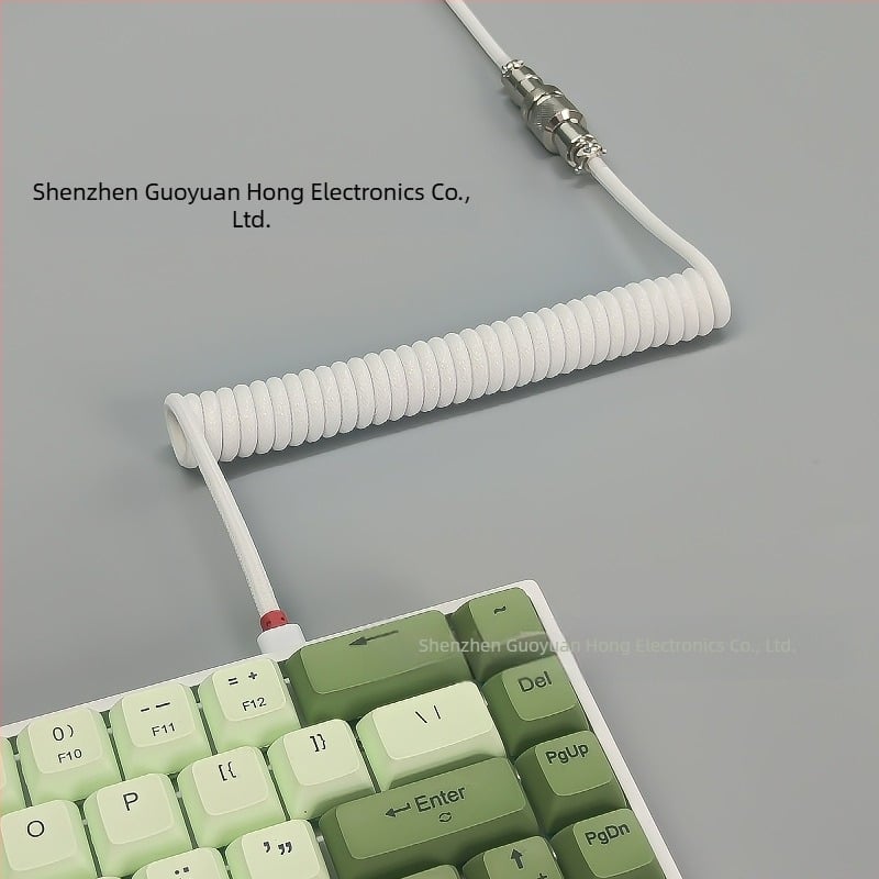 Καλώδιο πληκτρολογίου με συνδετήρα αεροπορικού τύπου, σπειροειδής χαλκός αγωγός, μήκος 1,5 μ., νικελωμένο φινίρισμα, OEM διαθέσιμο