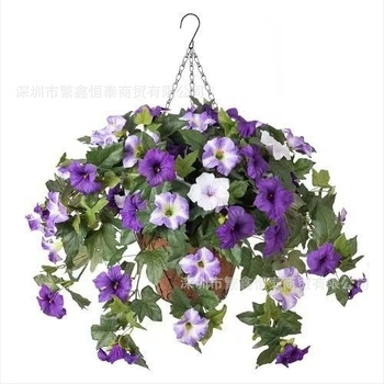 Τεχνητή Morning Glory αμπέλου, 12 κλάδοι, εξωτερική διακόσμηση για γλάστρες και αυλές • Υλικά: πλαστικό, μαλακή κόλλα, πολυεστερικό ύφασμα • Χρήση: εξωτερικός χώρος, φωτογραφικά αξεσουάρ, οικιακή διακόσμηση • Τεχνικές: ζωγραφική, ανάγλυφο, χύτευση με έγχυσ