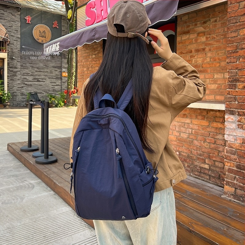 Harajuku-inspired σακίδιο με μεγάλη χωρητικότητα, νάιλον, αδιάβροχο, σύστημα προστασίας από κλοπή, καμπύλοι ιμάντες ώμου