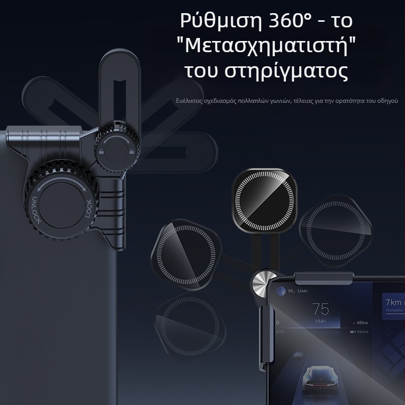 MagSafe βάση αυτοκινήτου για κινητό με μαγνητική έλξη για οθόνη ταμπλό και πλοήγηση – προσαρμόσιμη βάση πίνακα οργάνων (UTAKE/TOWER)