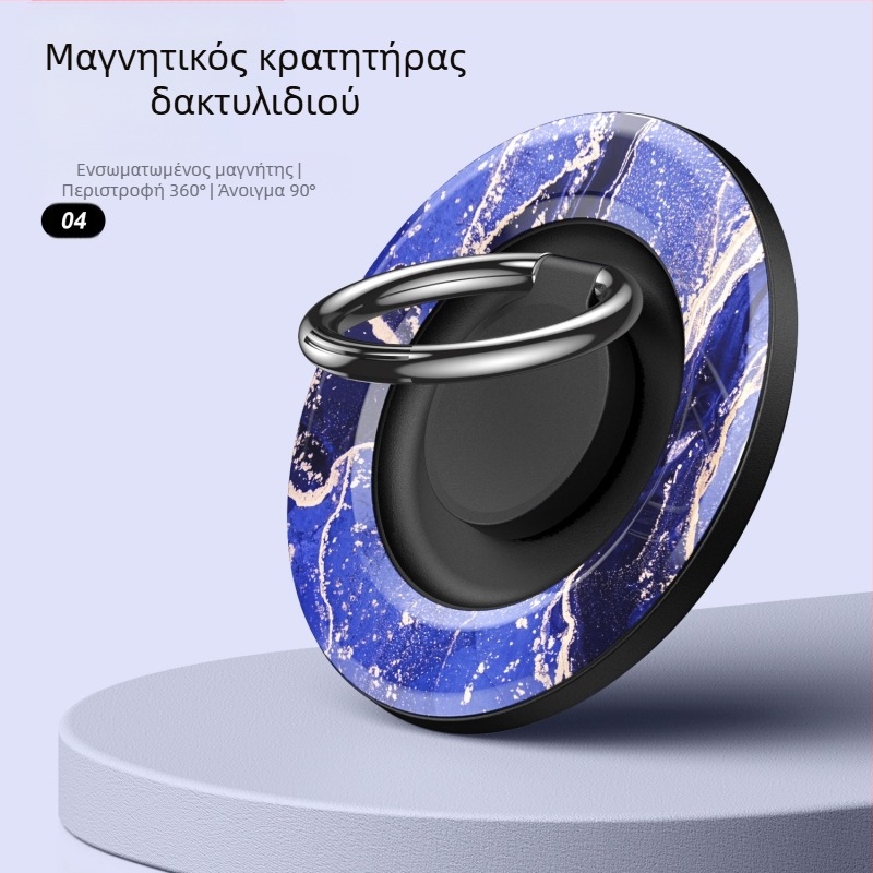 MagSafe-συμβατό μαγνητικό δαχτυλίδι για κινητό με περιστρεφόμενη βάση γραφείου, κατασκευή από μέταλλο και πλαστικό, δυνατότητα παραμετροποίησης